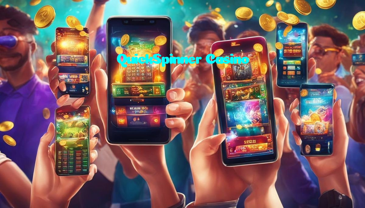 QuickSpinner Casino casino presented on mobile device in Pakistan with slots and live games